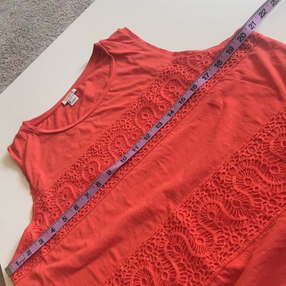 jJ.Crew sleeveless 100% Cotton top with Lace-L - Picture 16 of 16
